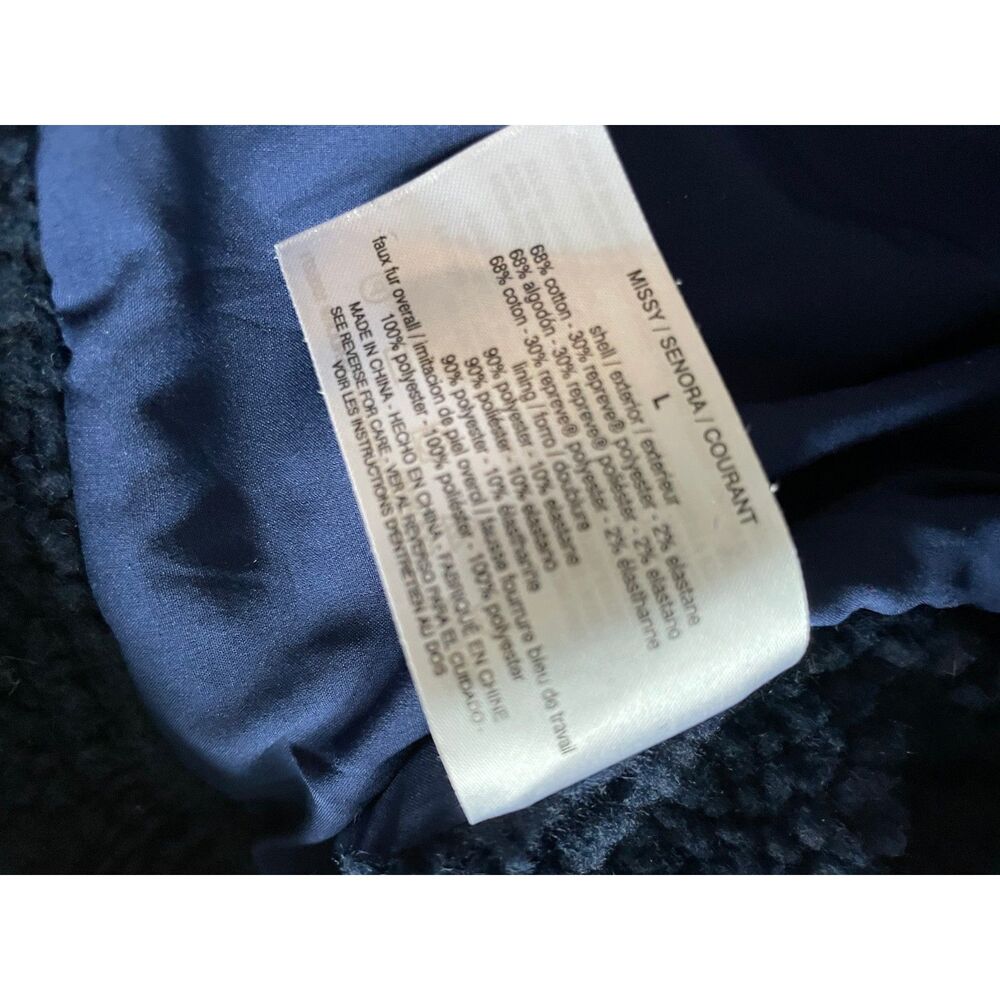 Ella Moss Sherpa Lined Denim 90s Jean Jacket Large $90 - Picture 8 of 10